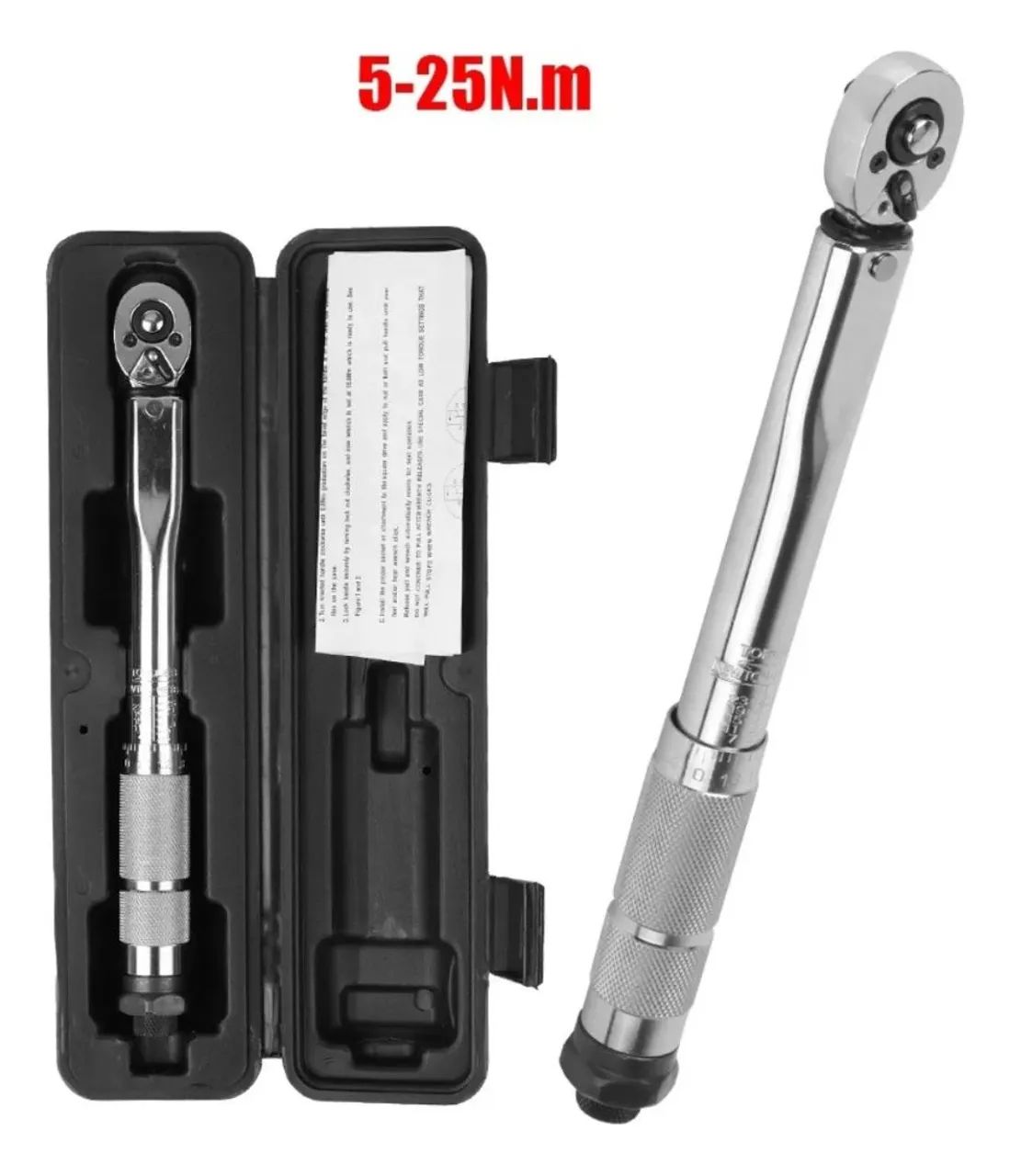 Torquímetro Estalo Mini P/ Soquete 1/4 5-25 Nm 0,5kg A 2,5kg - Foto 3