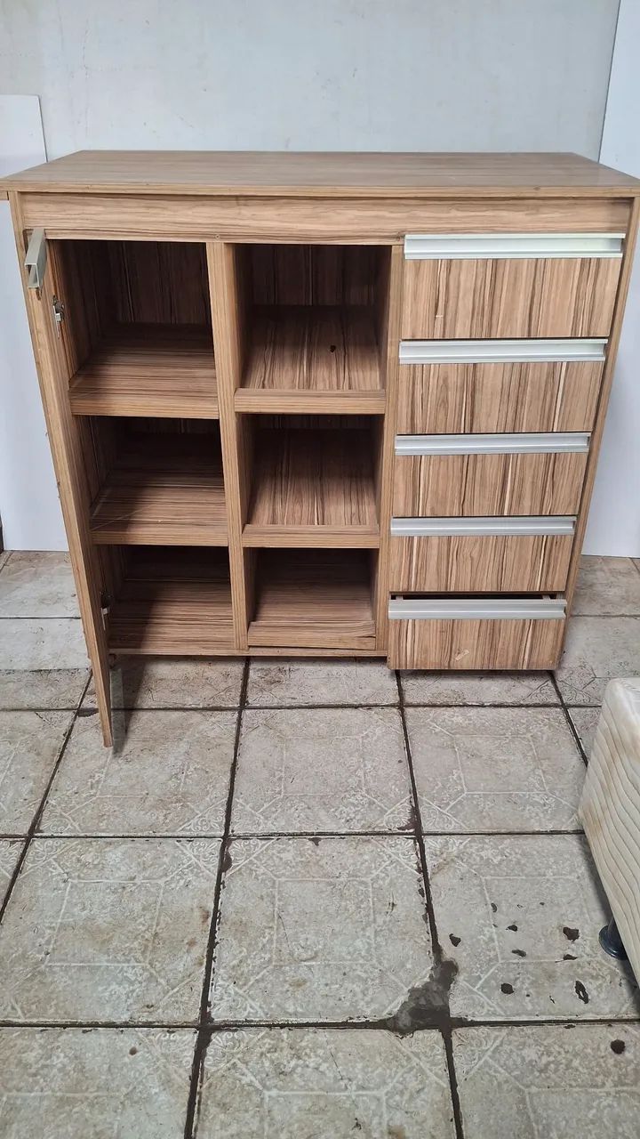 Cômoda com Gavetas e Prateleiras 100%mdf - Foto 4