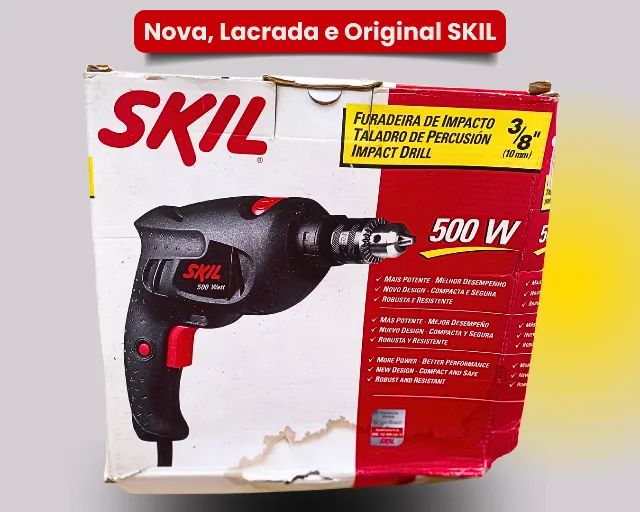 Furadeira de Impacto SKIL 3/8 (10 mm) 500W: Nova, Lacrada e Pronta Para Uso!