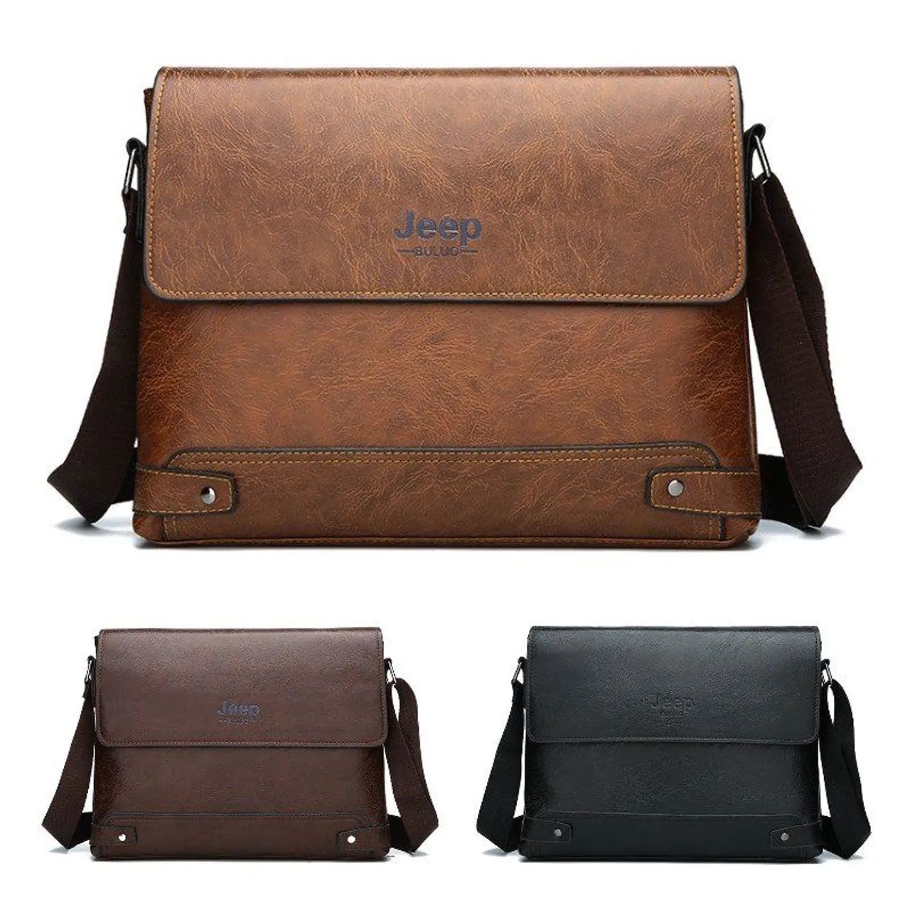 Pasta Bolsa carteiro Transversal Unissex Jeep importada/Original/100% Couro/Shoulder Bag