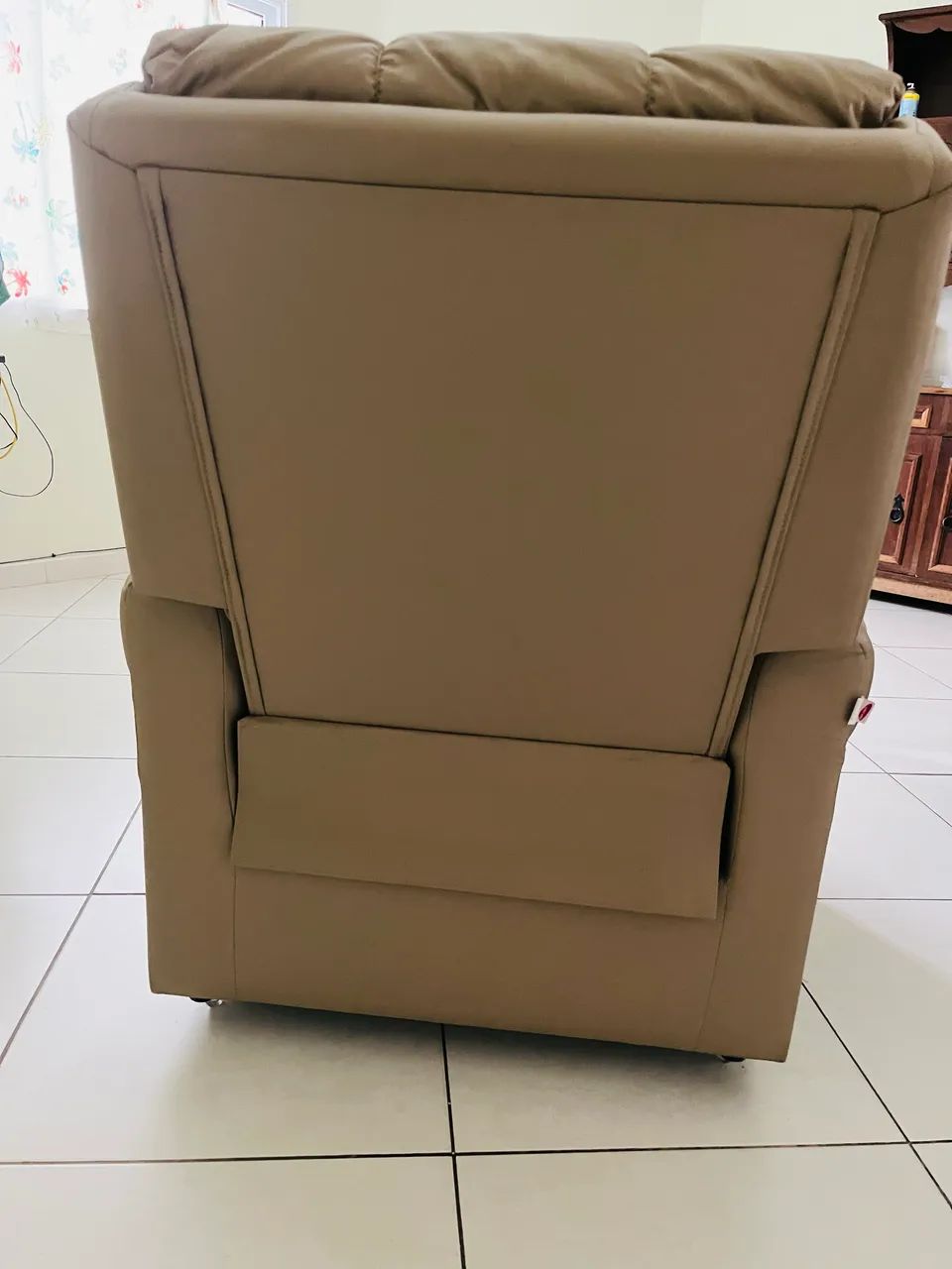 Poltrona Reclinável Herval Slim, manual, corino, cinza.  - Foto 4