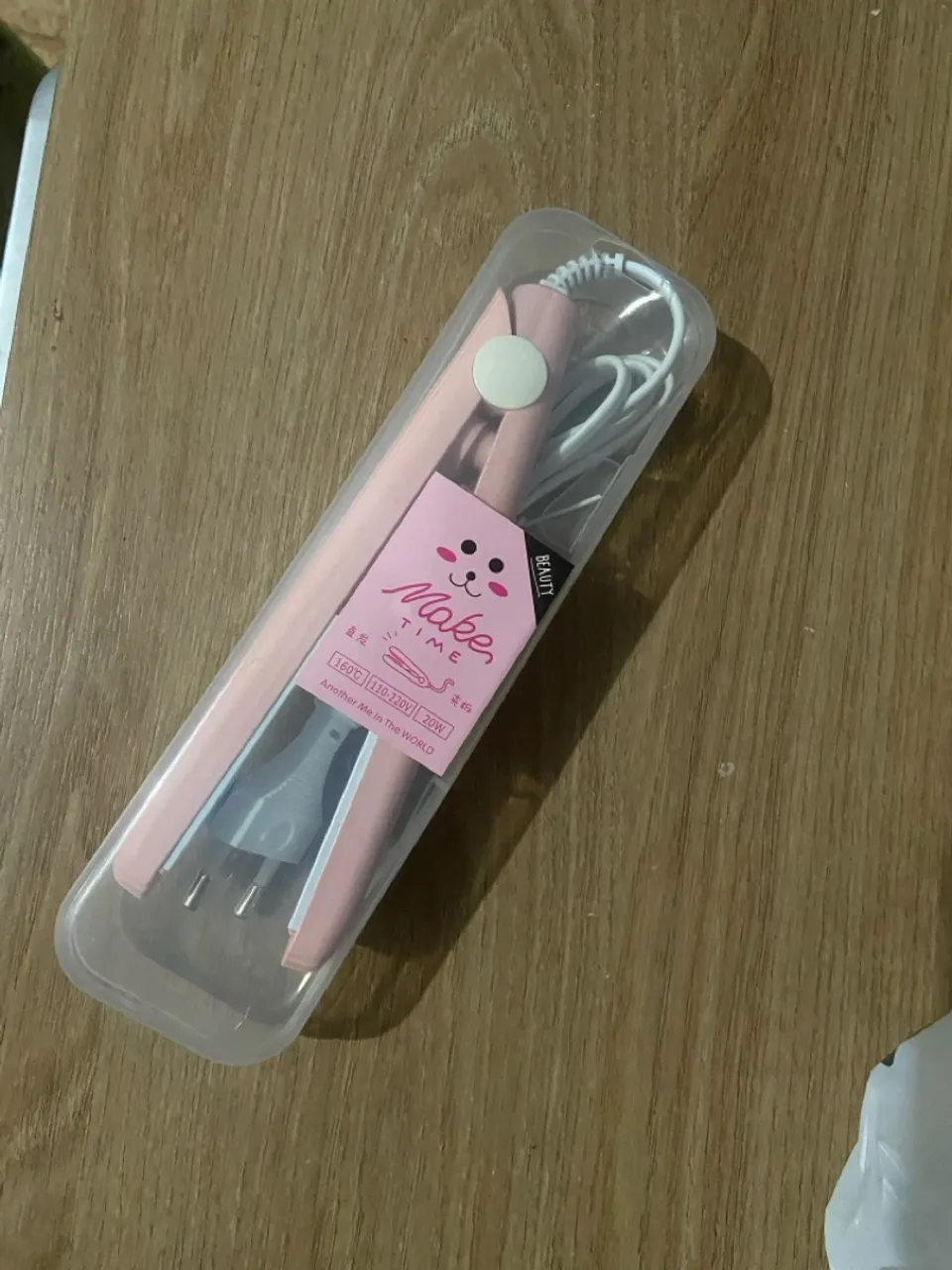 Mini Prancha de cabelo rosa