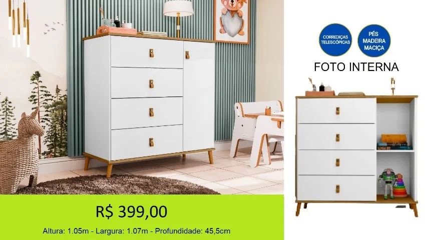 Comoda sapateira com prateleiras de bom espaço