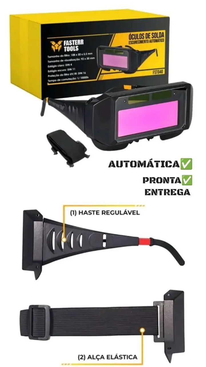 ÓCULOS DE SOLDA AUTOMÁTICO  - Foto 2
