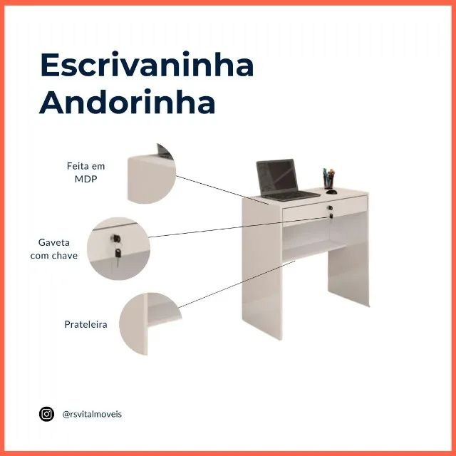 Escrivaninha branca64209950644611124