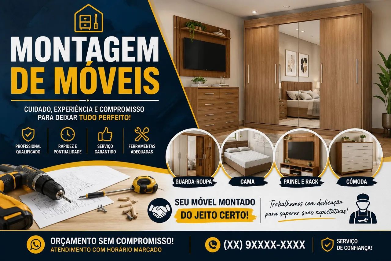 Montagem profissional de móveis