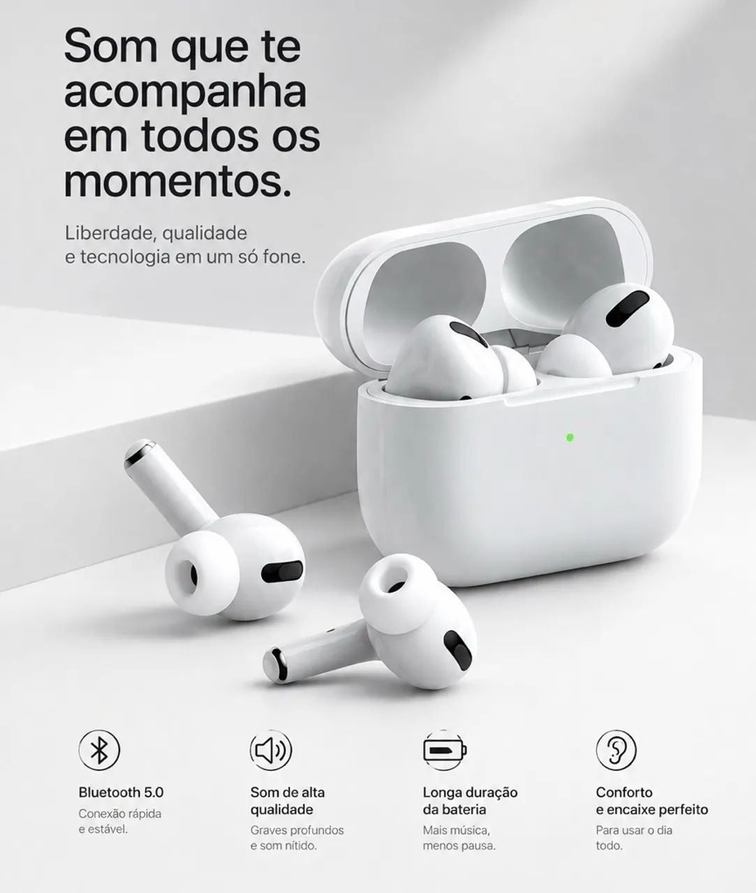 ? Fone TWS I13 Bluetooth 5.0 ? Novo - Foto 2