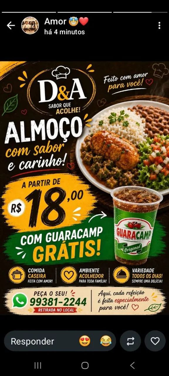 Quentinhas aparti de 18 reais 