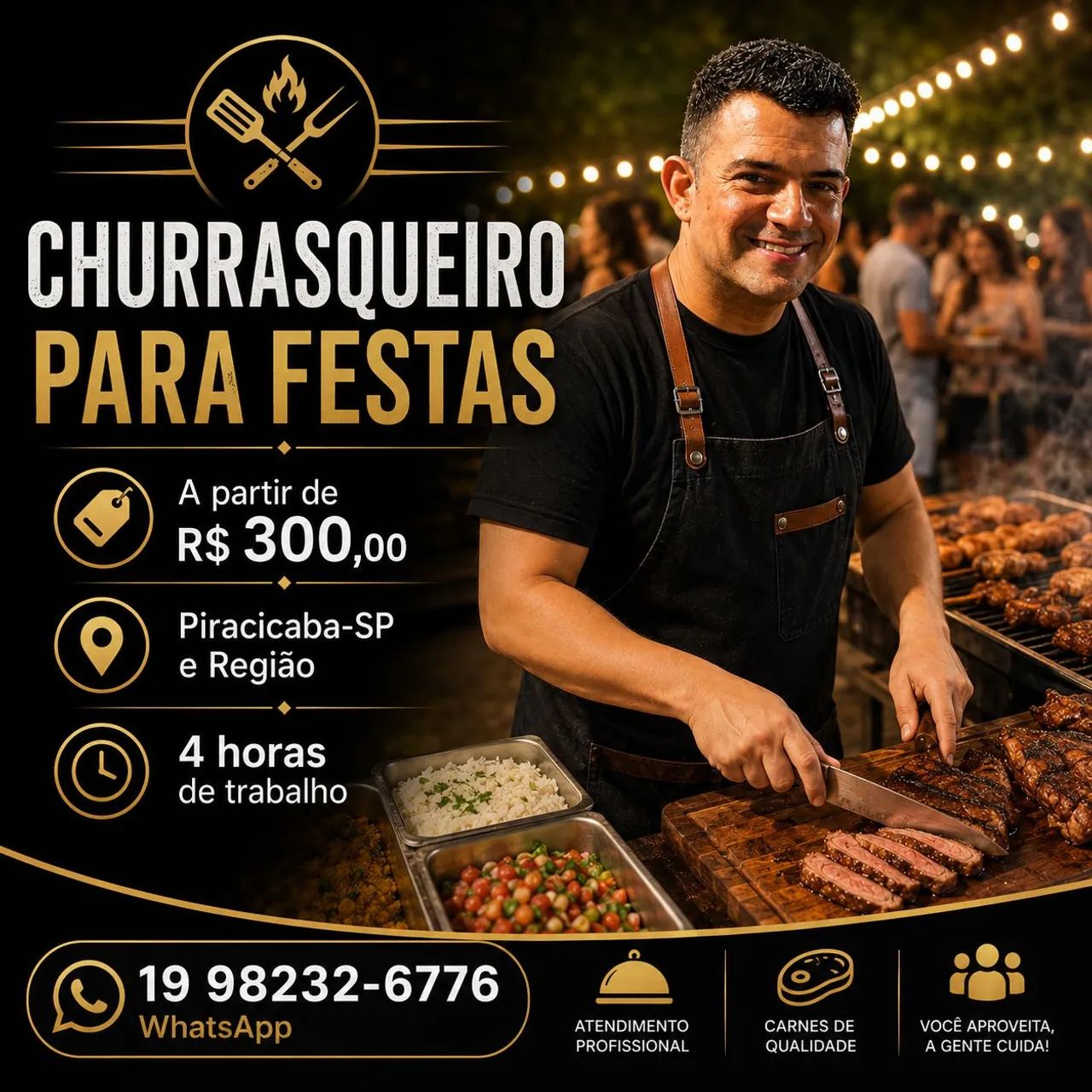 Churrasqueiro com Experiência em Piracicaba 