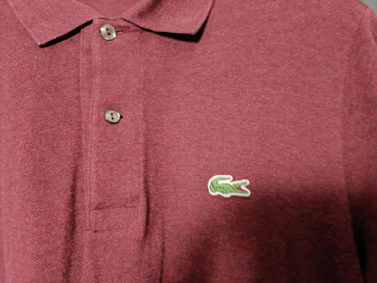 Polo Lacoste classic fit vinho - M - Foto 4