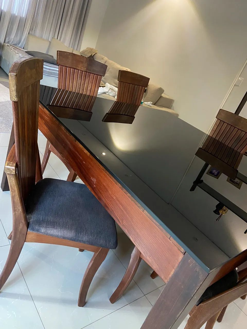Mesa de madeira maciça  - Foto 3