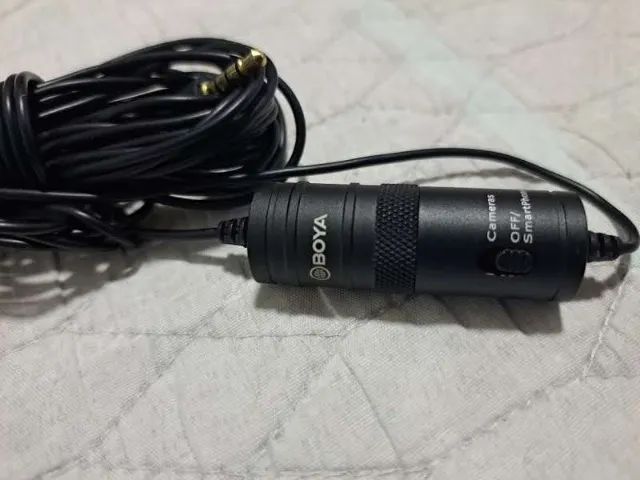 Microfone Boya By-m1 3,5mm P2 Cabo 6 Metros Cameras Celular  - Foto 2