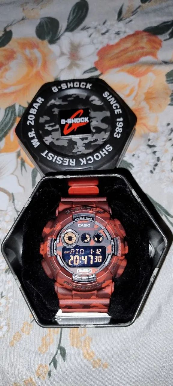 Relógio Casio GShock Vermelho Camuflado  - Foto 2