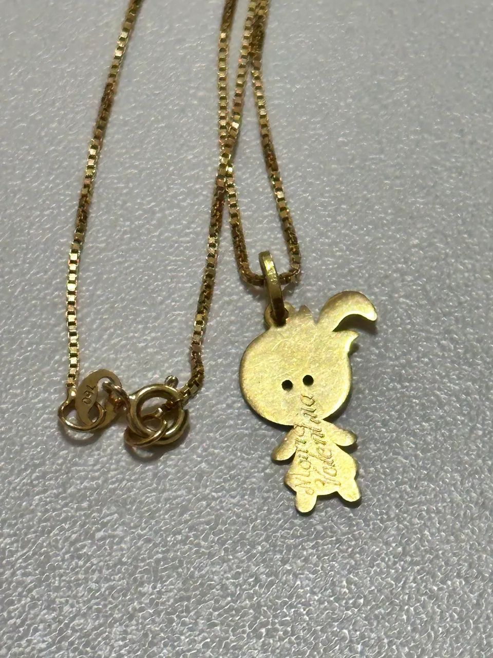 Corrente ouro 18k com pingente Boneca/Filha - Foto 4