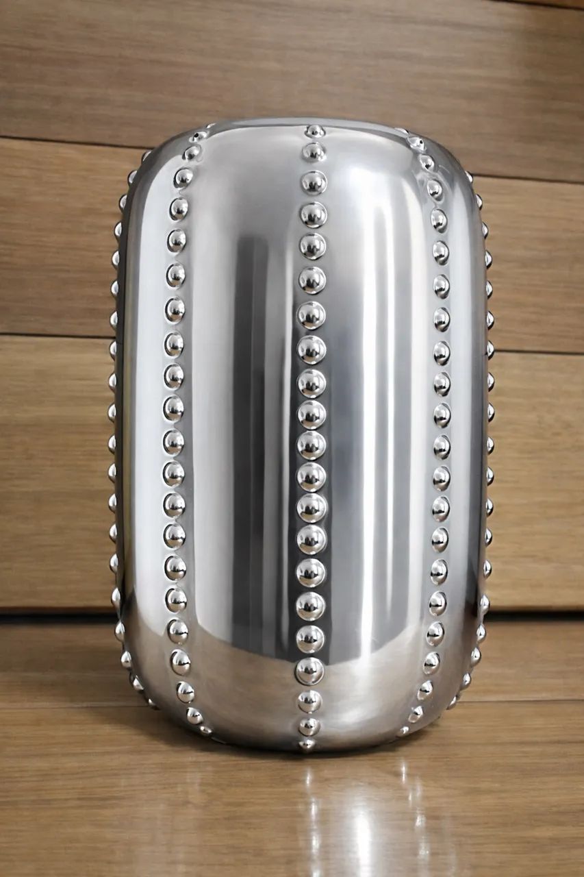 Vaso Decorativo Cromado - 25cm | Excelente Estado