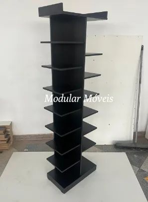 Sapateira Escada 220cm MDF Preto - Foto 2