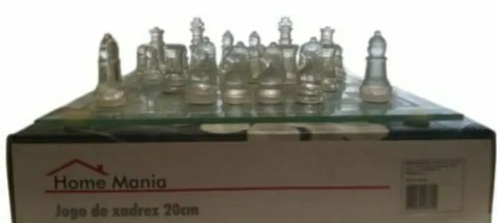 JOGO DE XADREZ COM TABULEIRO DE VIDRO E 32 PEÇAS, MARCA HOME MANIA. - Foto 5