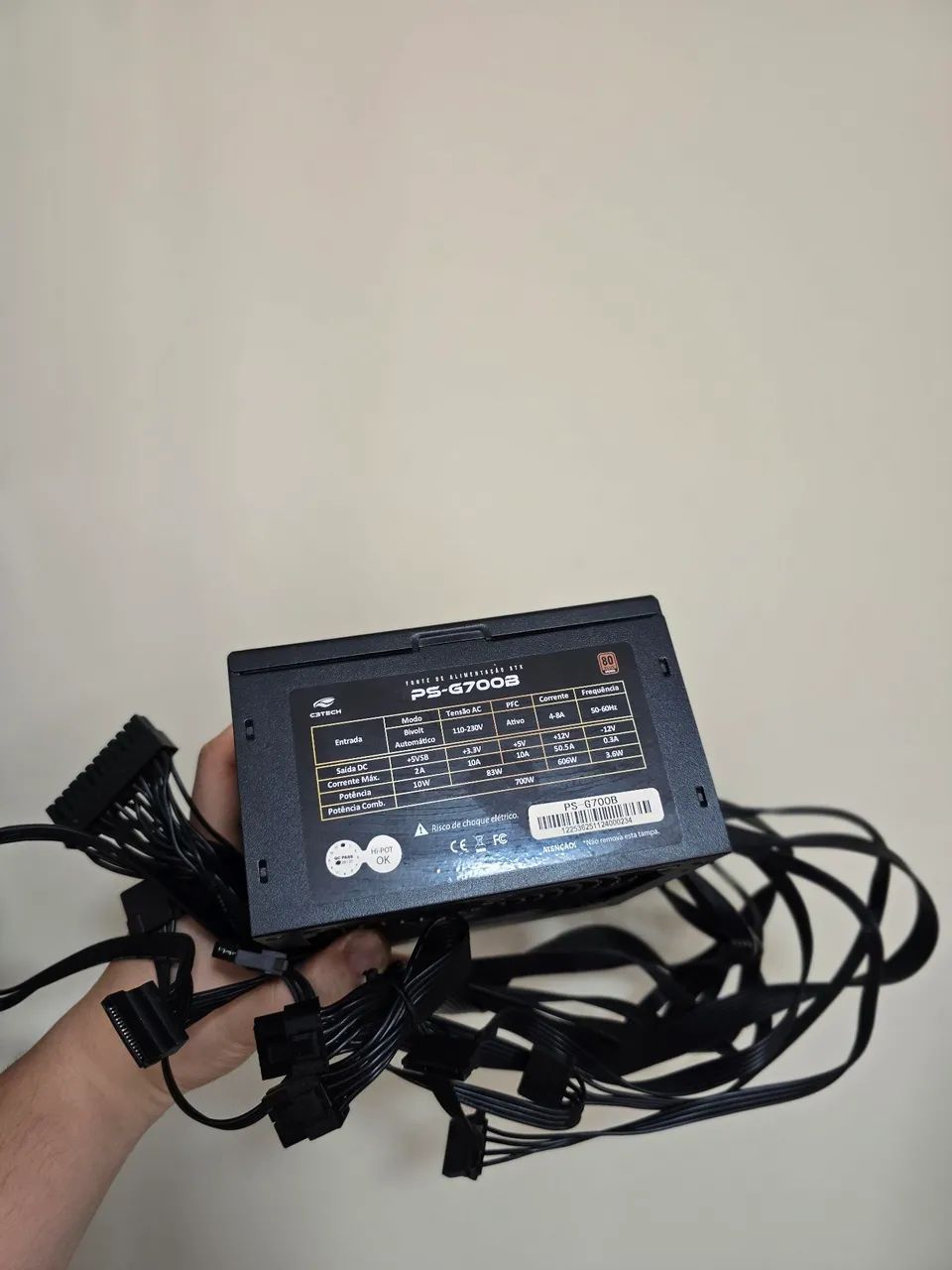 FONTE 700W C3TECH 80 PLUS  - Foto 2