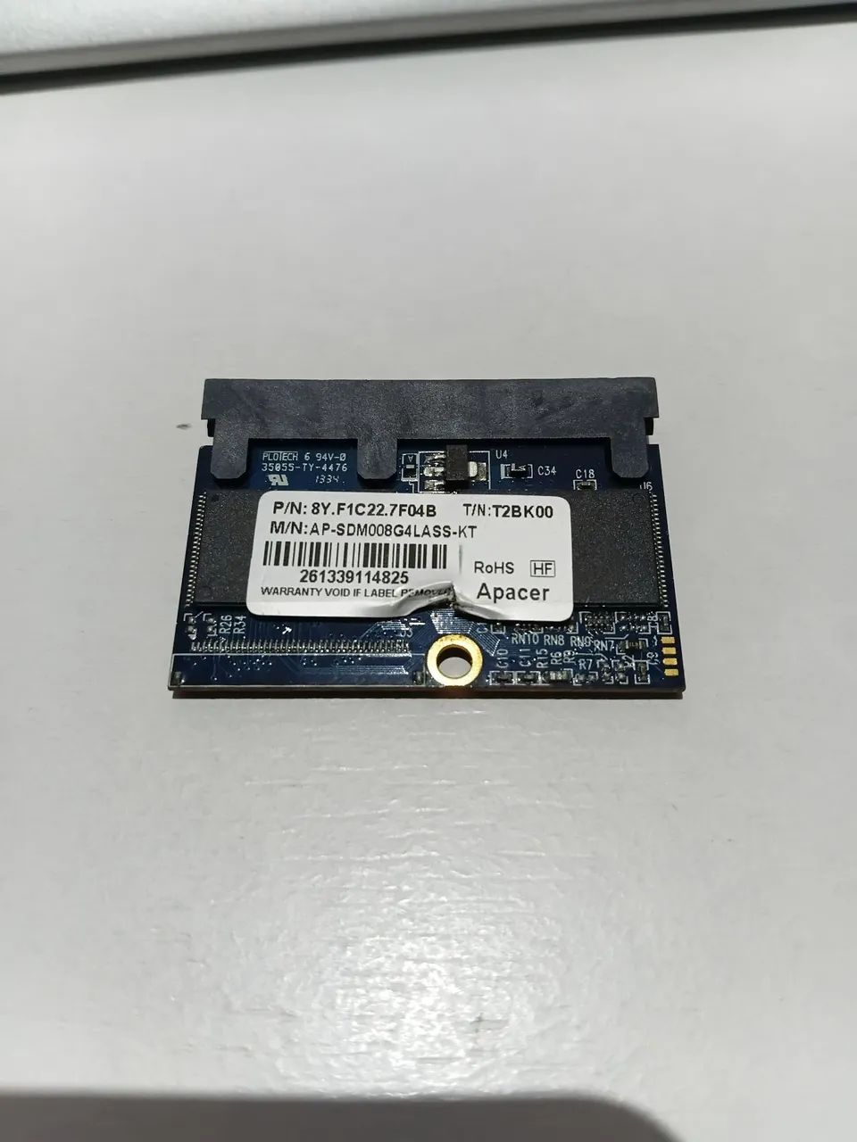 Módulo SSD Industrial Apacer 8GB Sata Disk Module SDM 22-Pin - Perfeito Estado
