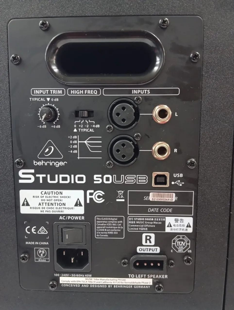 MONITOR DE REFERENCIA BEHRINGER STUDIO 50USB NA CAIXA - Foto 2