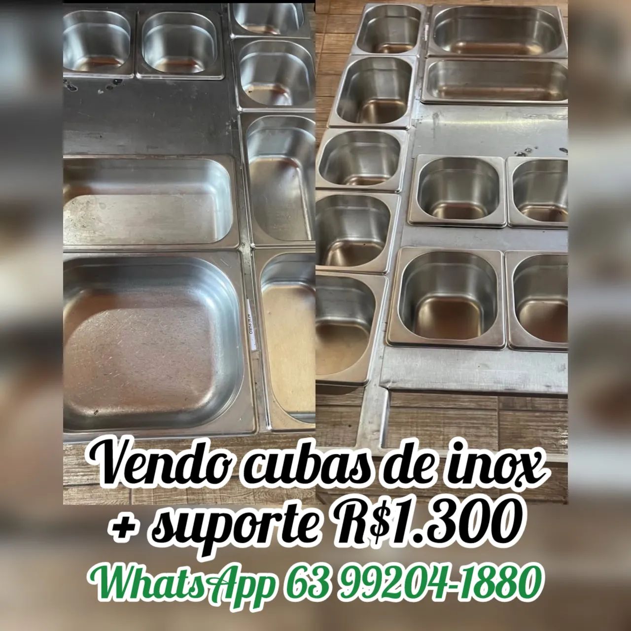 Vendo cubas de inox + suporte