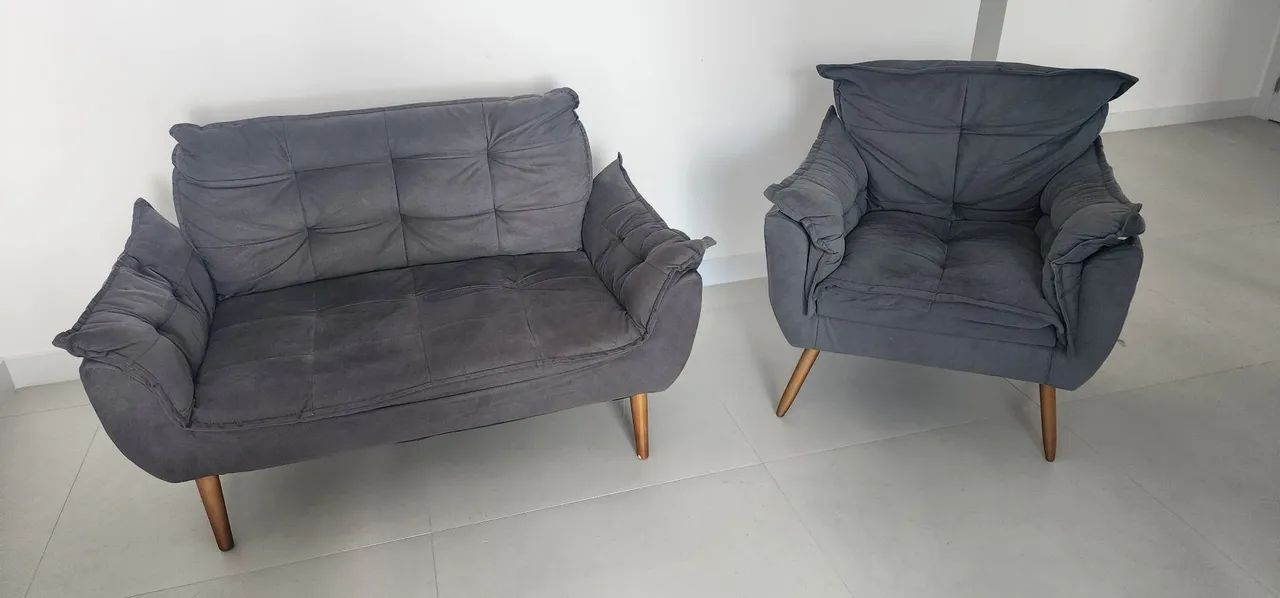 Conjunto Sofá Opala - 2 Poltronas + 1 Namoradeira - Foto 2