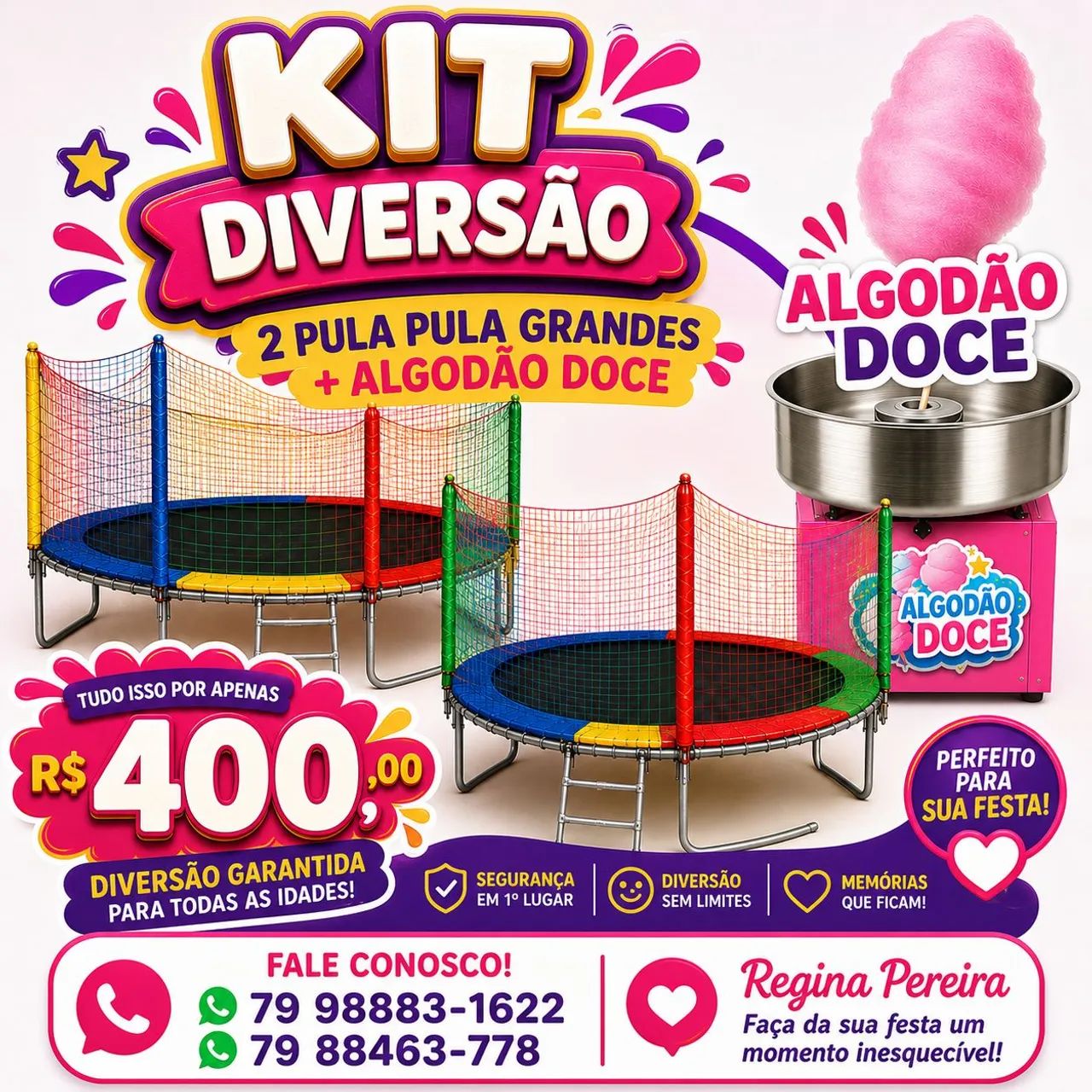 Pula pula, piscina de bolinha e algodão doce  - Foto 3