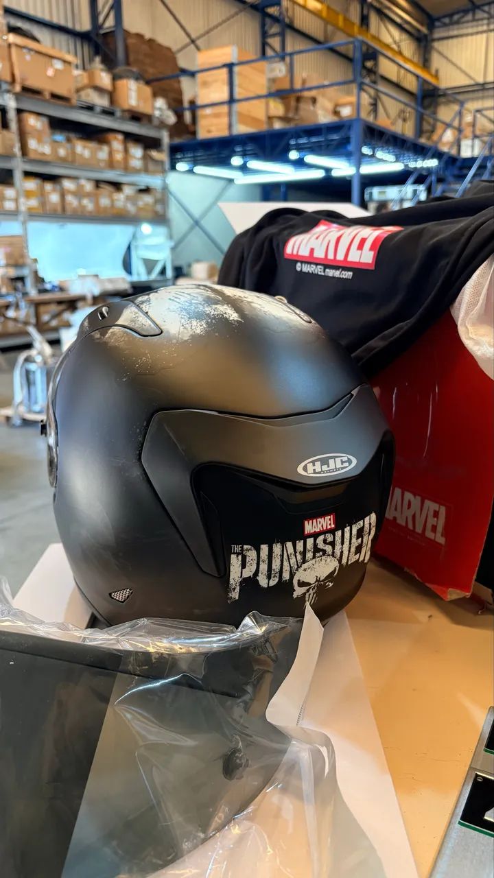 CAPACETE HJC RPHA 11 MARVEL PUNISHER - Esportes Sobre Rodas