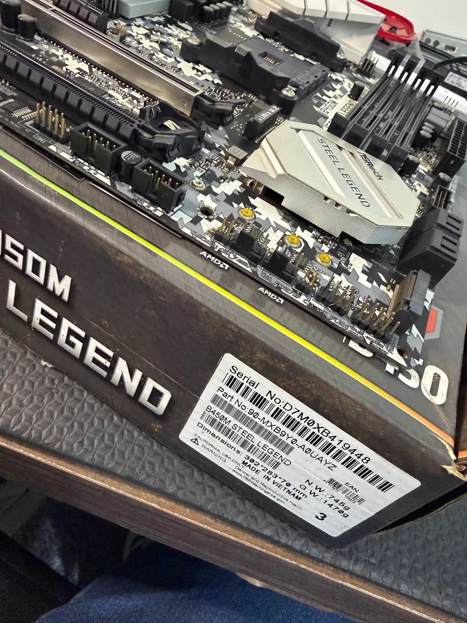 Placa mãe B450M Steel Legend com caixa - Foto 4