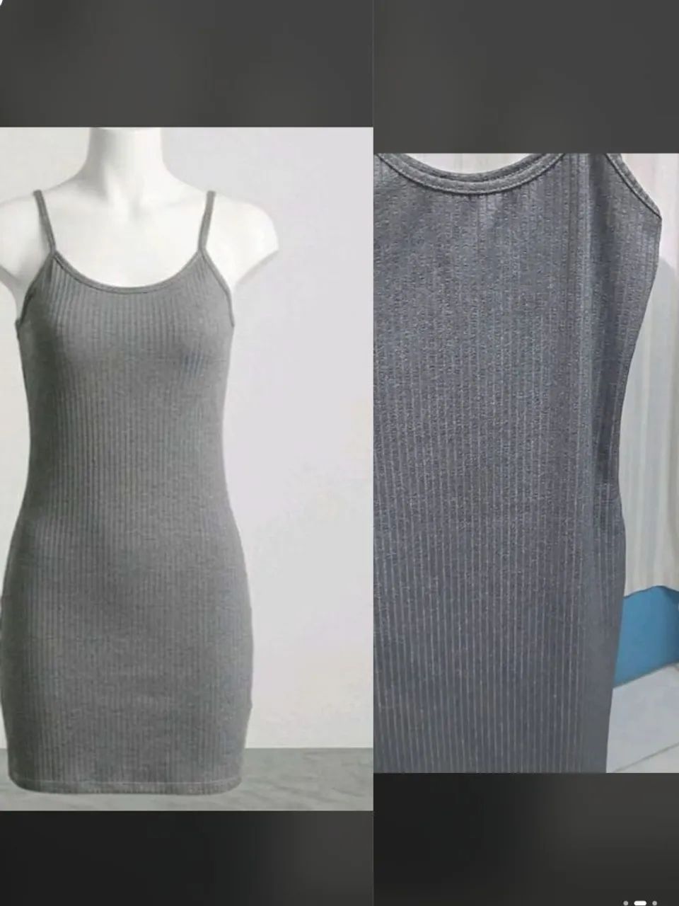 Vestido tubinho cinza 