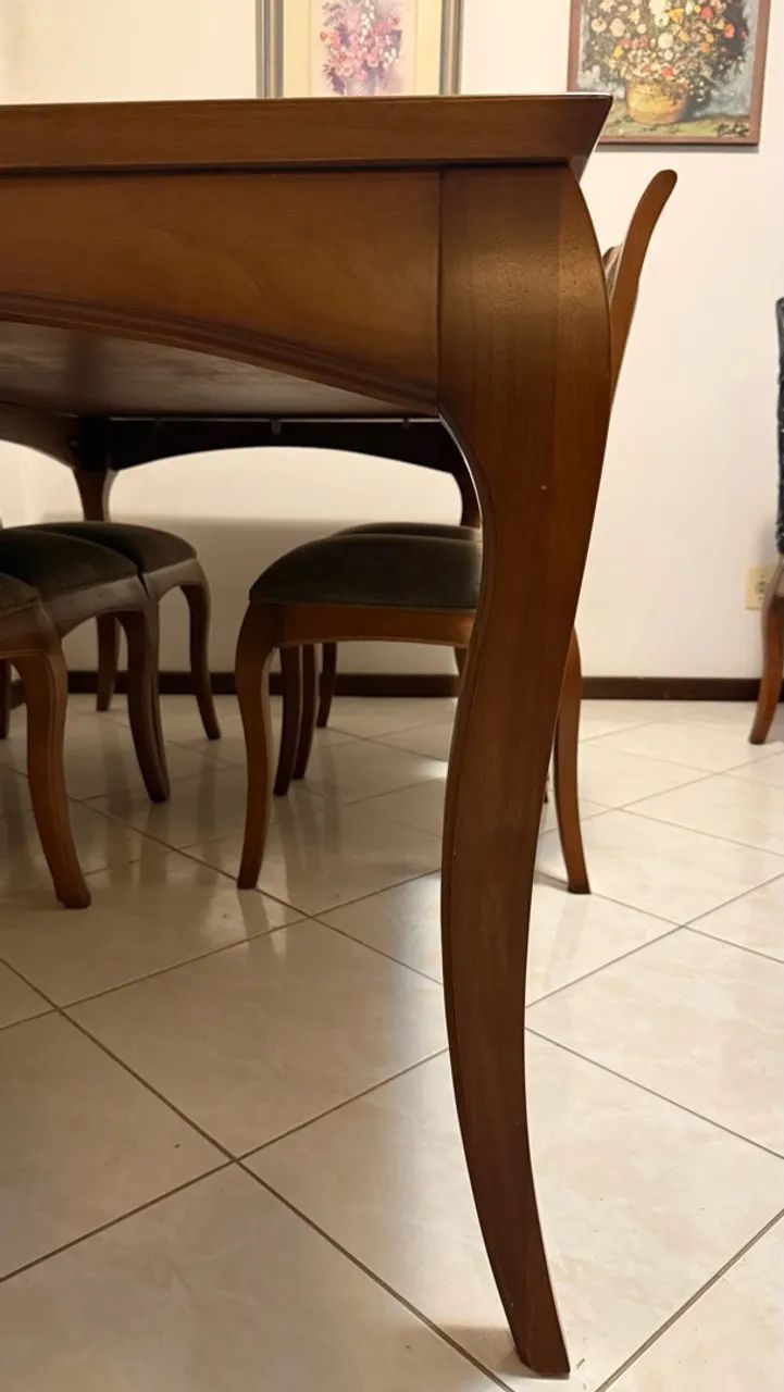 Mesa de madeira maciça 8 lugares - Foto 4