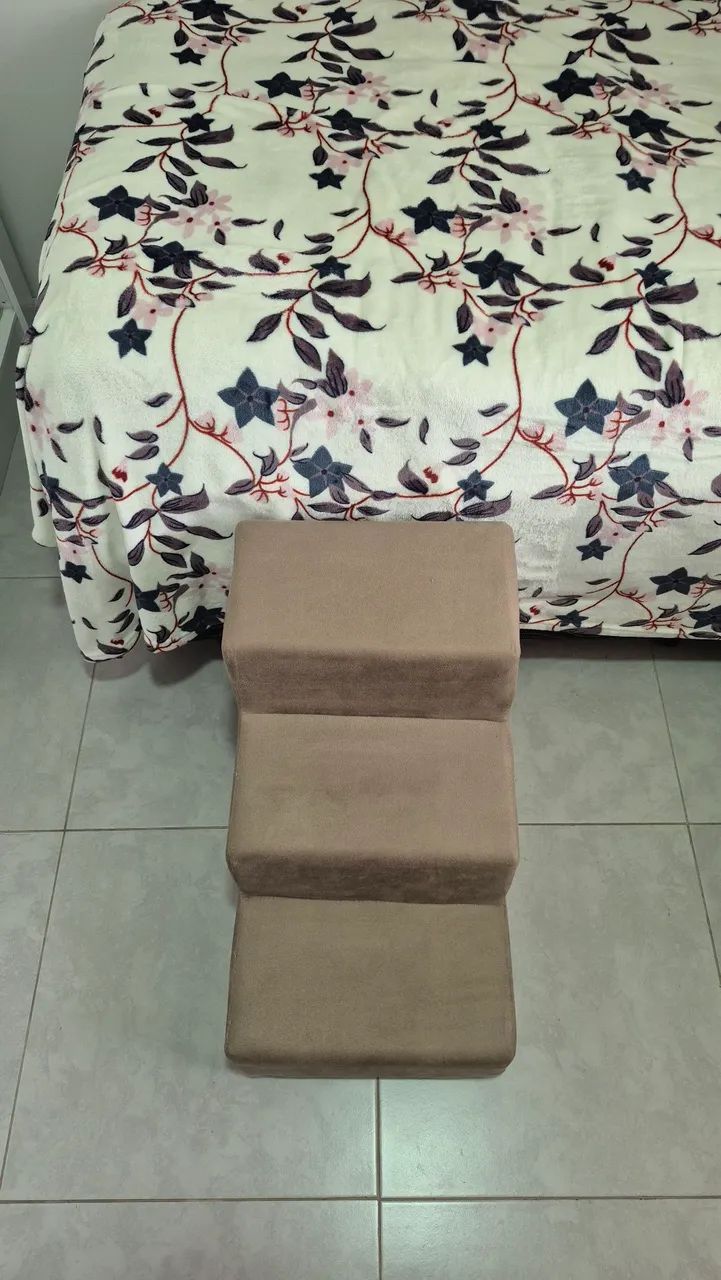 Escadinha Pet 3 Degraus em Suede - Ideal para Cães Pequenos - Foto 4
