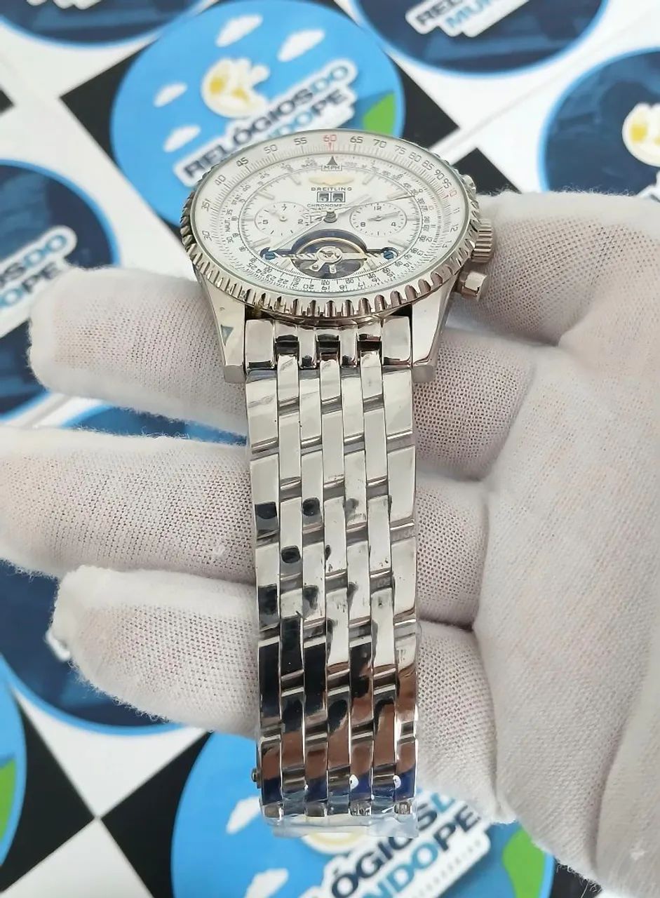 BREITLING NAVITIMER AUTOMÁTICO FUNDO BRANCO  - Foto 2