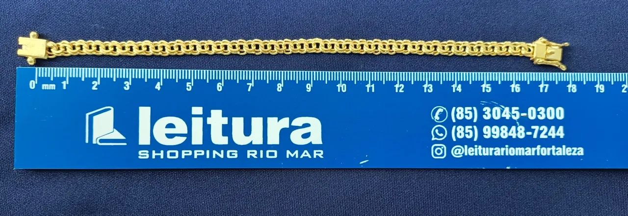 Pulseira de prata banhada em ouro 18k - Foto 2