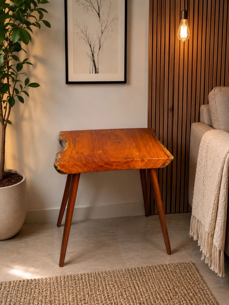MESA de apoio Madeira maciça 