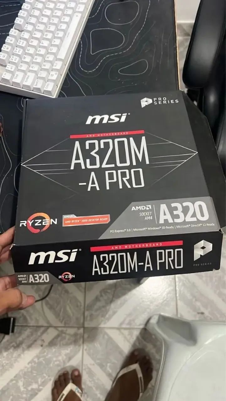 Placa mãe A320 MSI - Nova