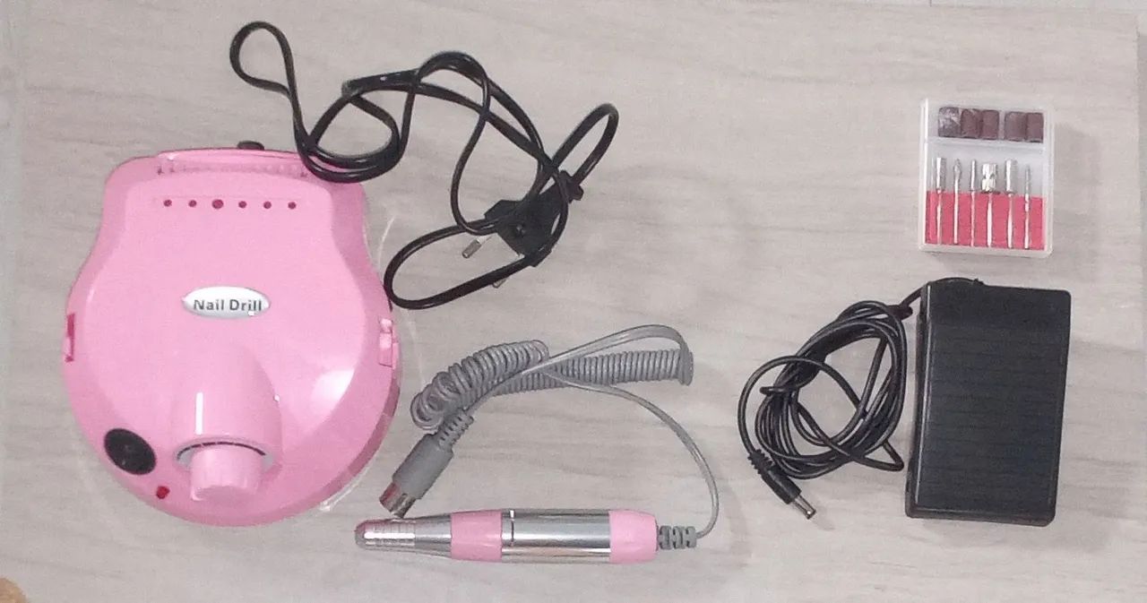 Lixa Elétrica de Unhas (Nail Drill) - Completa | Funcionando