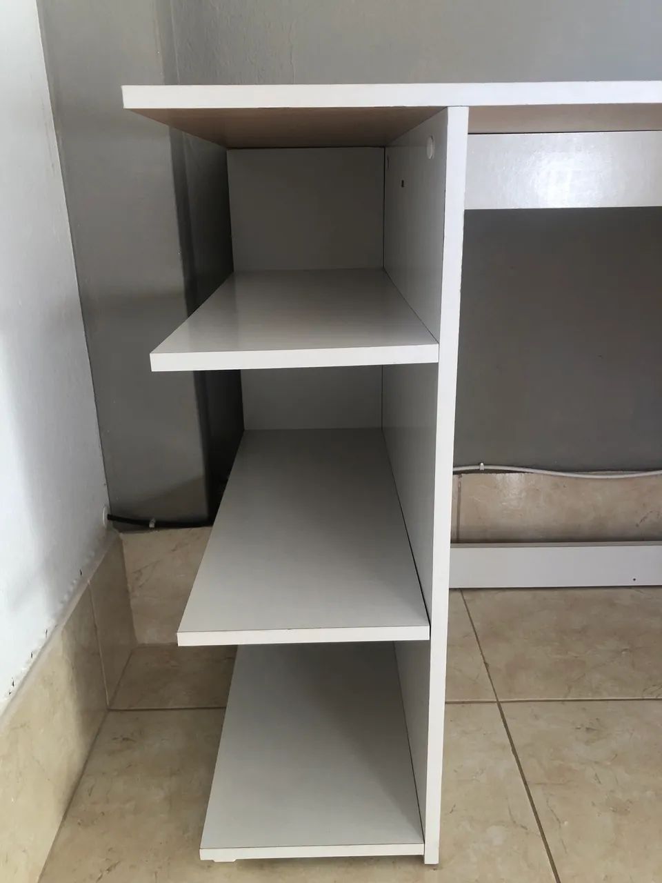 Escrivaninha MDF Branca - Foto 3