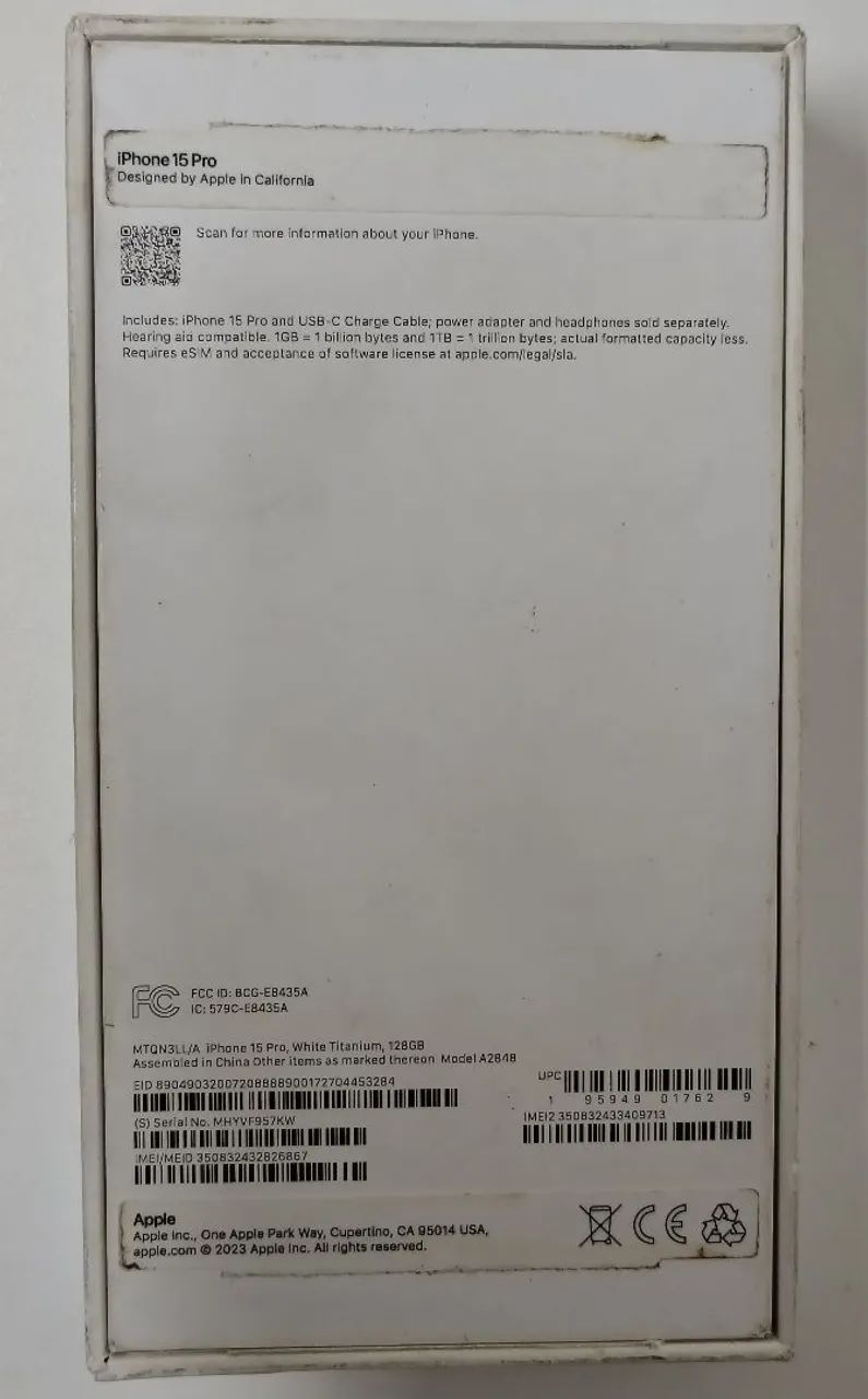 iPhone 15 Pro, white Titanium, 128 Gb - Foto 4