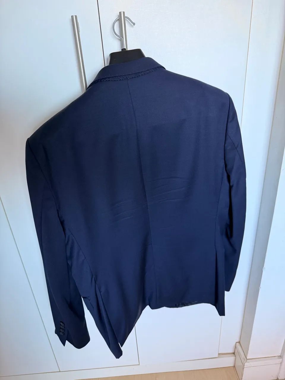 Paletó Azul Marinho Lã Fria Super 120 - Tam 52 Slim - Foto 2