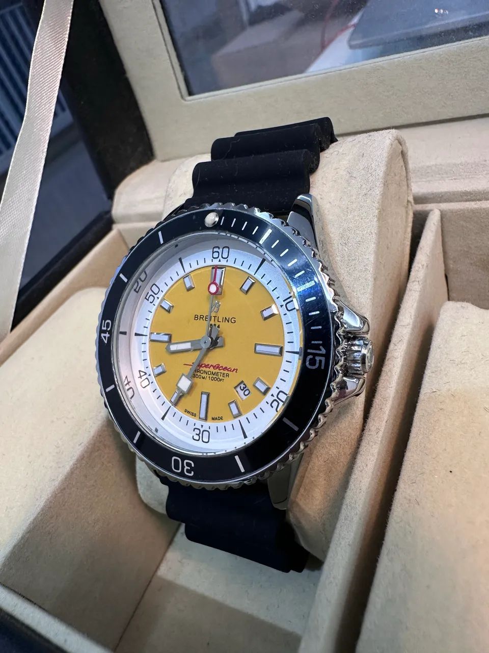 REP Breitling Super Ocean Amarelo REP