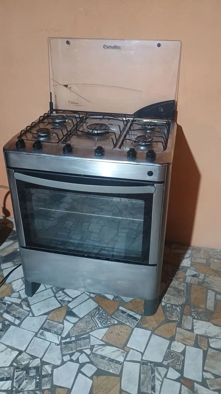 Fogão 5 bocas com automático inox  - Foto 3