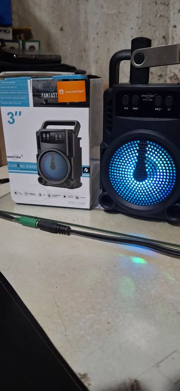Mini caixa de som Bluetooth USB Card FM  recarregável  - Foto 4