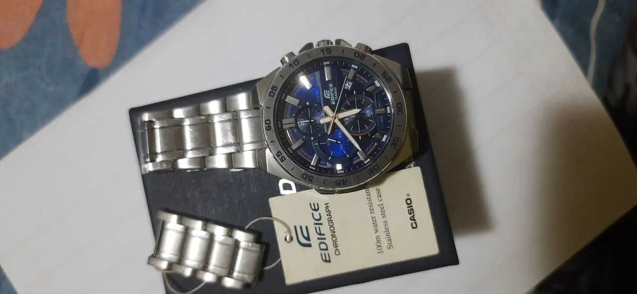 Vendo lindo relógio original edifice casio cronógrafo   - Foto 2