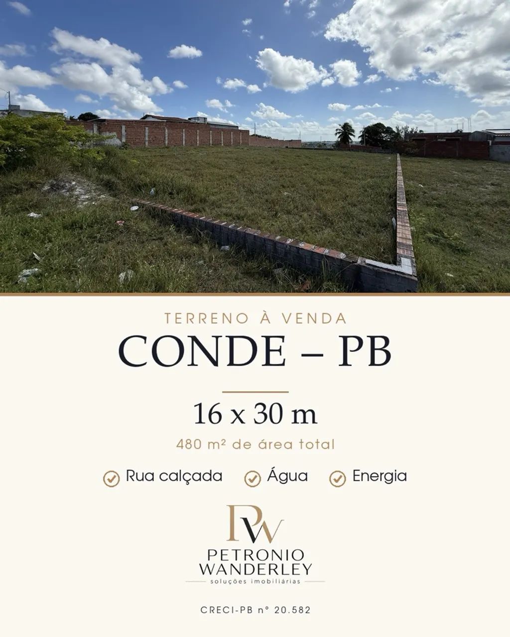 Vendo Lote no Conde - PB