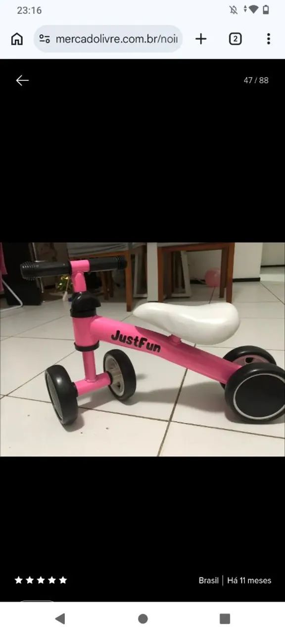 Bicicleta de equilíbrio nova nunca usada R$:40,00