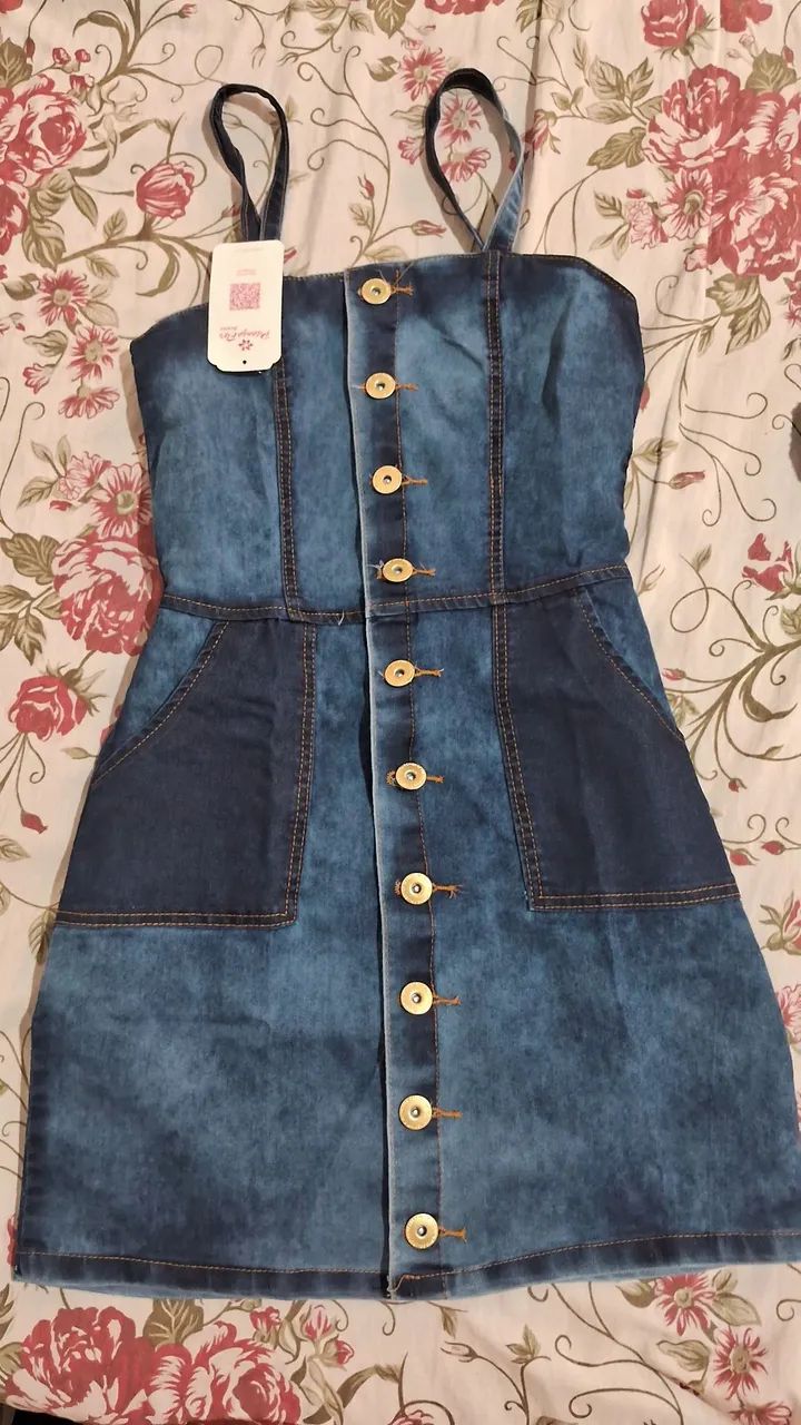 Vestido jeans feminino 