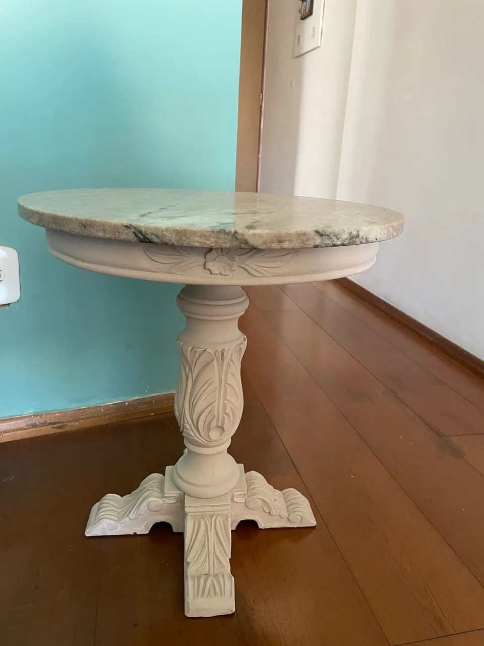 Mesa vintage tampo marmore - Foto 3