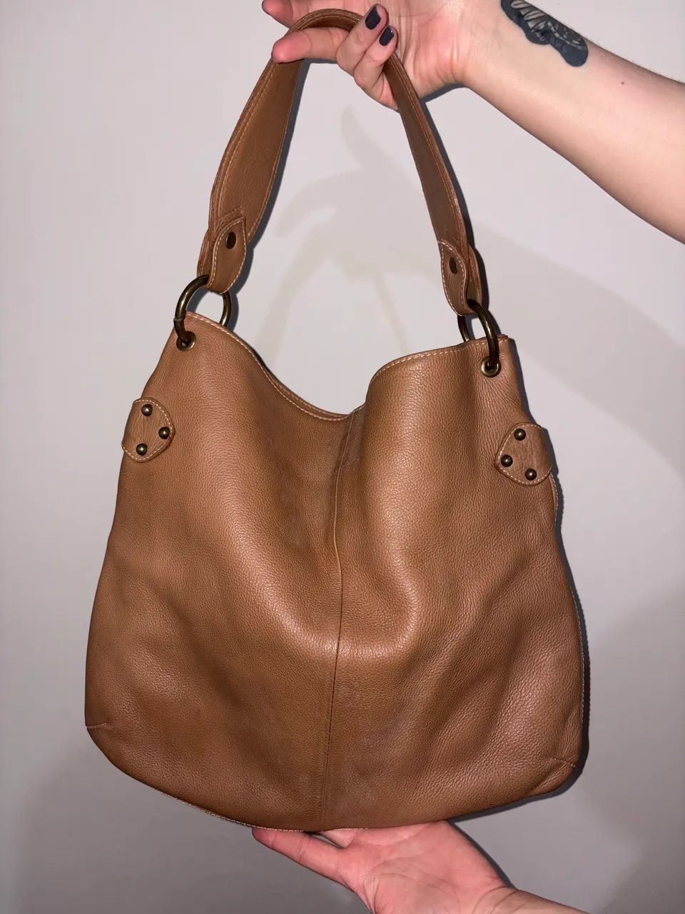 bolsa couro marrom - Foto 2