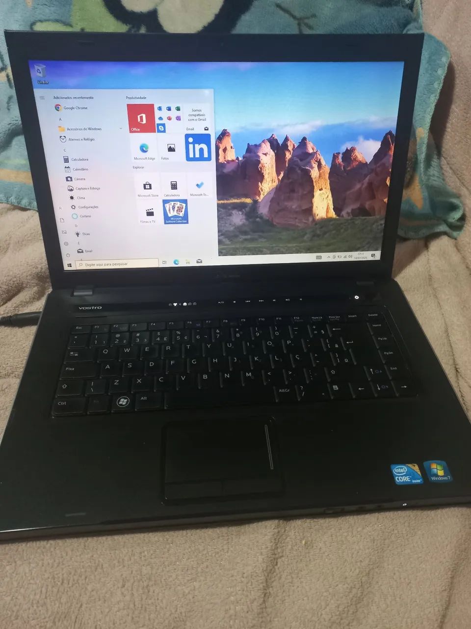Notebook Dell Core i3 4GB 500HD Bateria Viciada Funciona Normal 